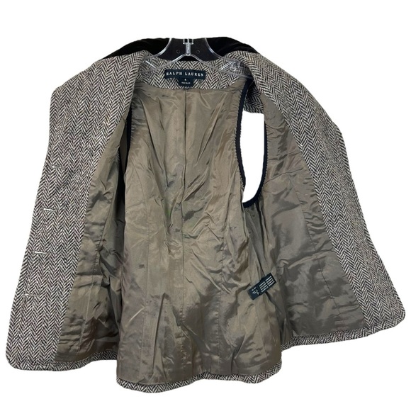 Ralph Lauren - Women’s Herringbone Vest, Wool, Classic Equestrian - Brown Size 4 - Picture 6 of 17